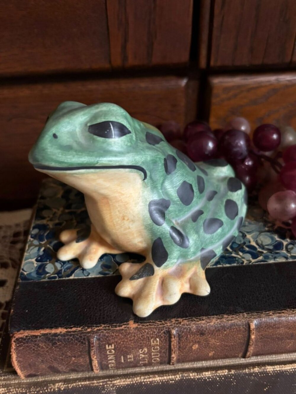 Limited Edition Italian Ceramic Frog Figurine | Signed Studio Pottery 25/100 | H